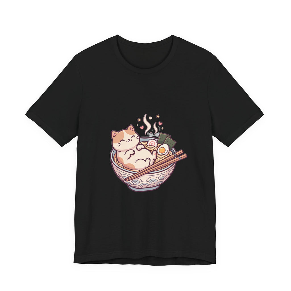 Kawaii Ramen Cat Shirt - Cute Anime Japanese Noodles Aesthetic Tee
