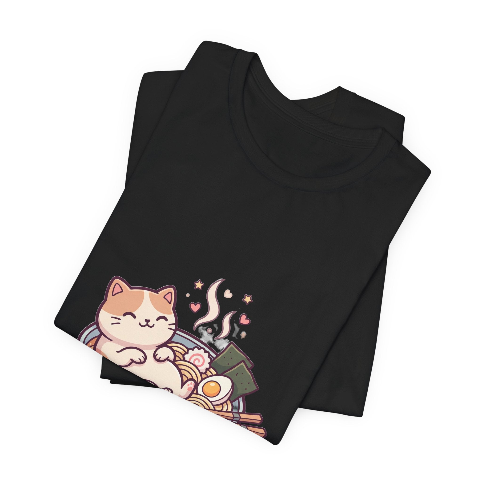 Kawaii Ramen Cat Shirt - Cute Anime Japanese Noodles Aesthetic Tee